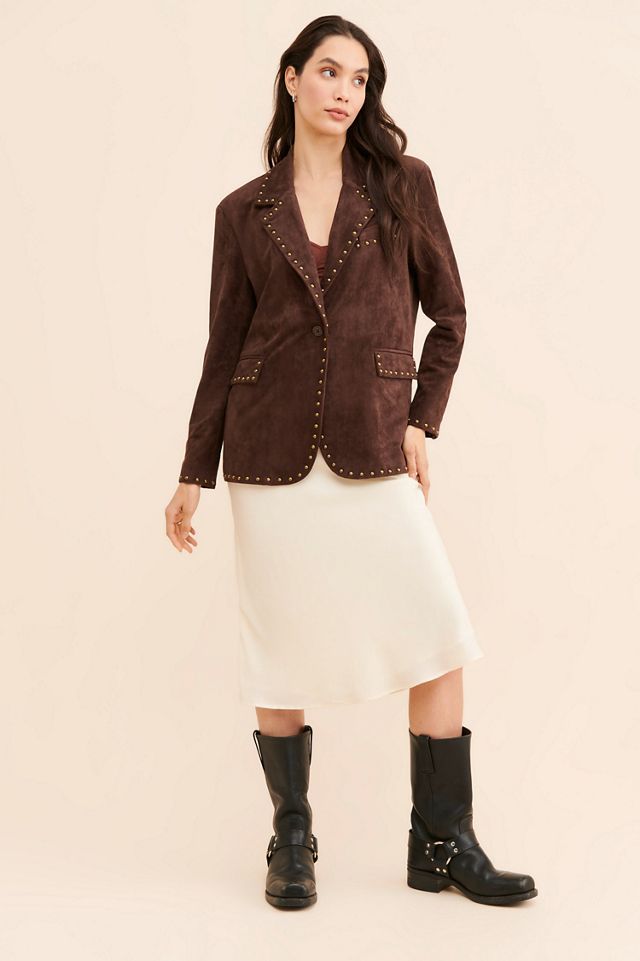 Nuuly x [BLANKNYC] Studded Vegan Suede Blazer #3