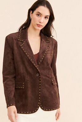 Nuuly x [BLANKNYC] Studded Vegan Suede Blazer
