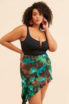 AFRM Harra Ruffled Skirt