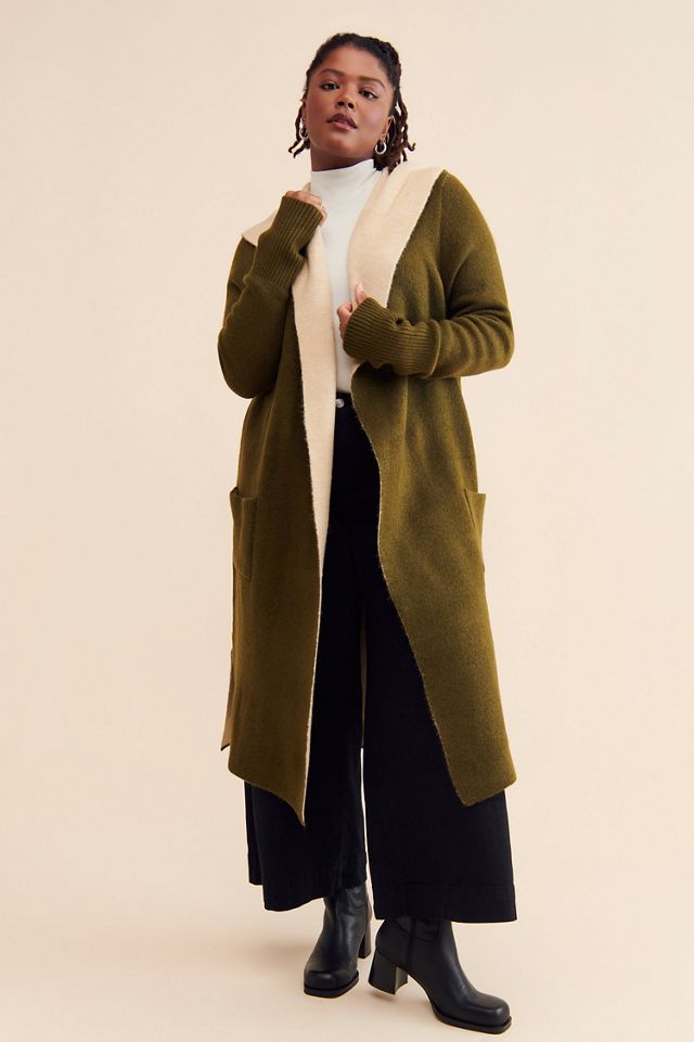 Theo & Spence Two Tone Hooded Cardigan #3