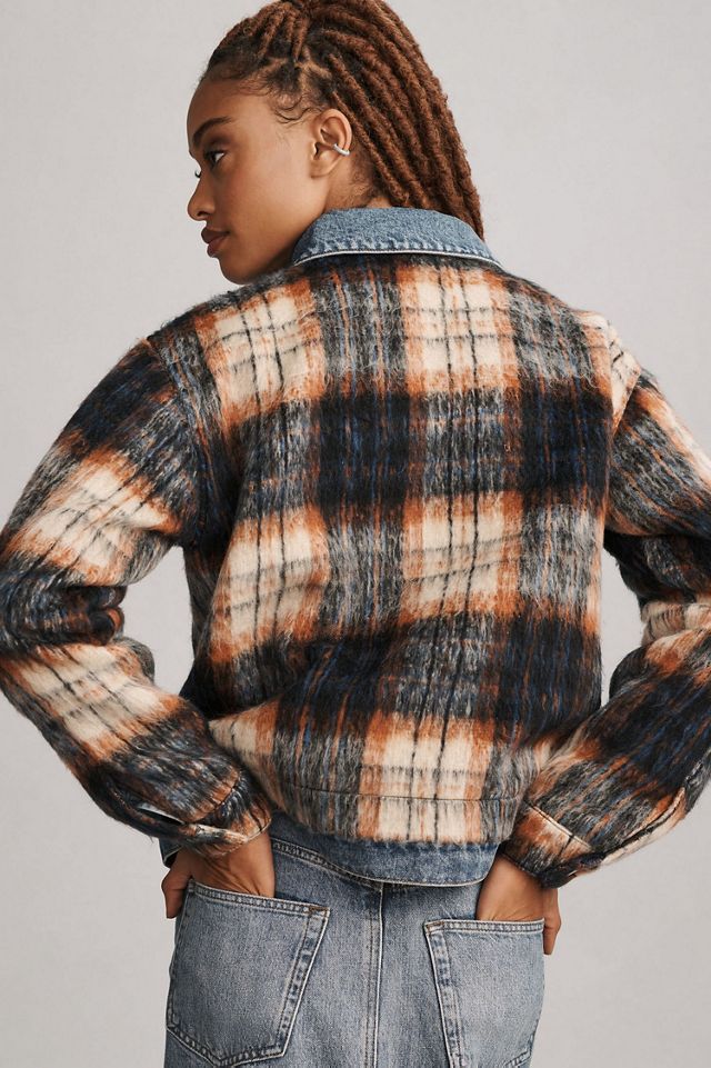 Pilcro Plaid Denim Mix Jacket #2