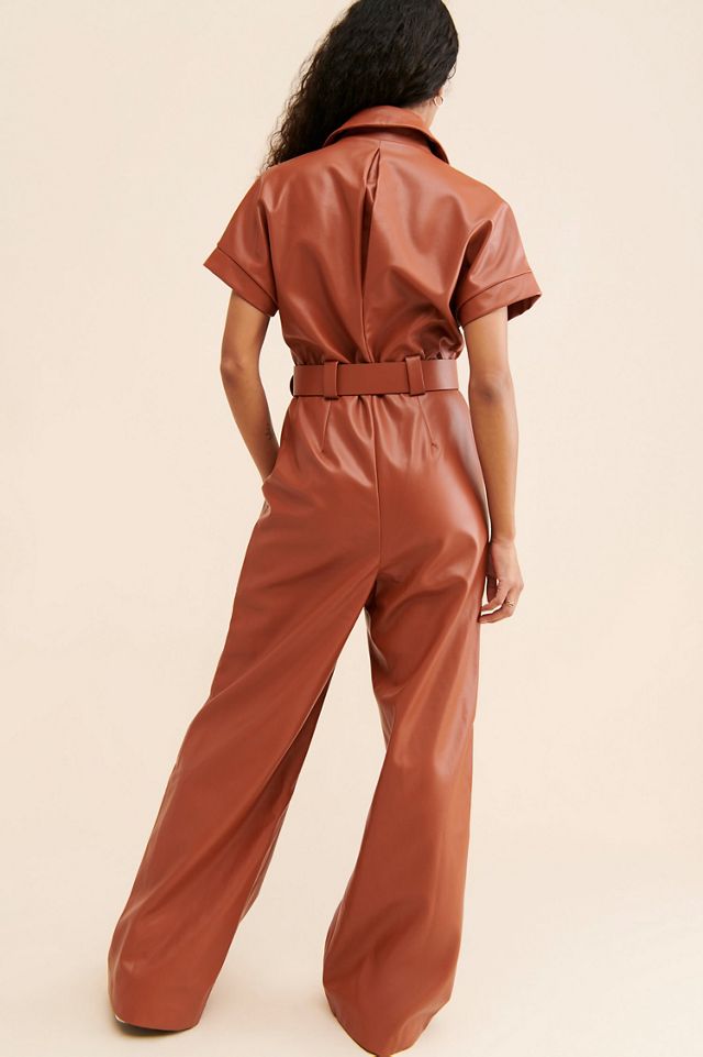 Hutch Vegan Leather Jumpsuit #1