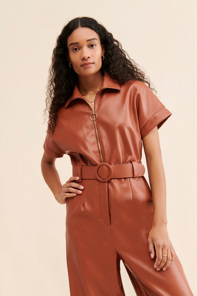 Hutch Vegan Leather Jumpsuit #2
