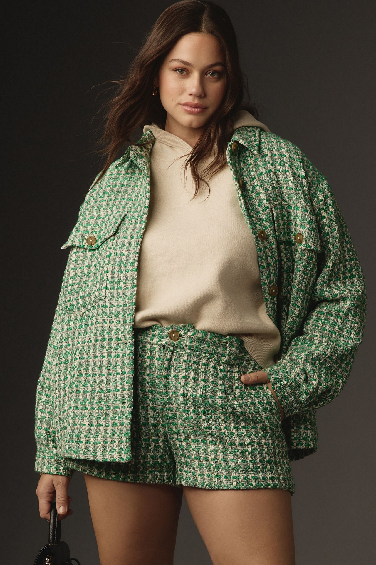 Maeve Tweed Shirt Jacket