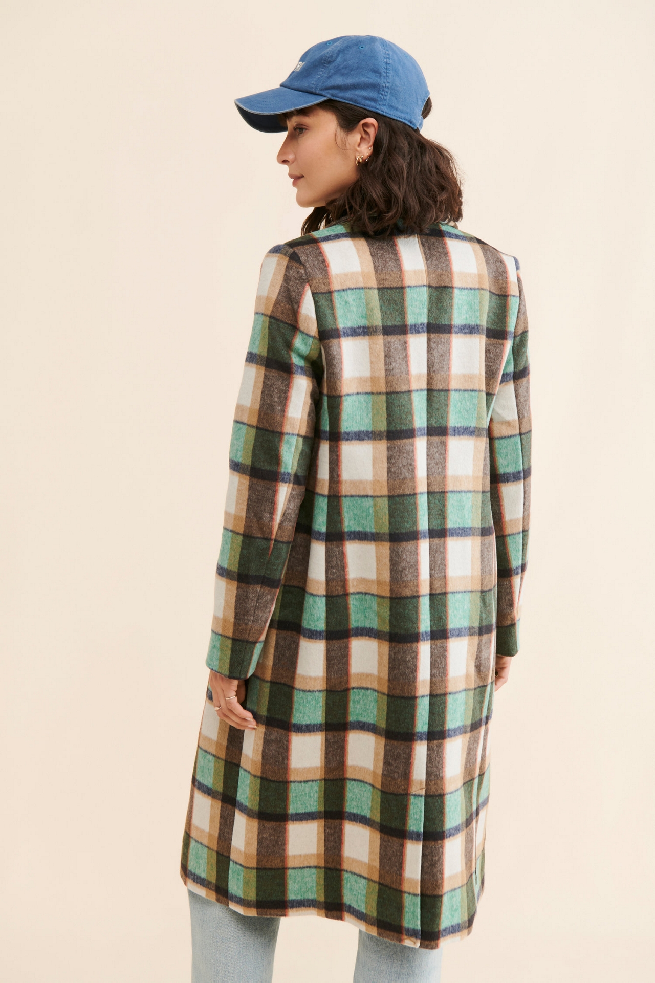 Scotch & Soda Single Breasted Plaid Coat
