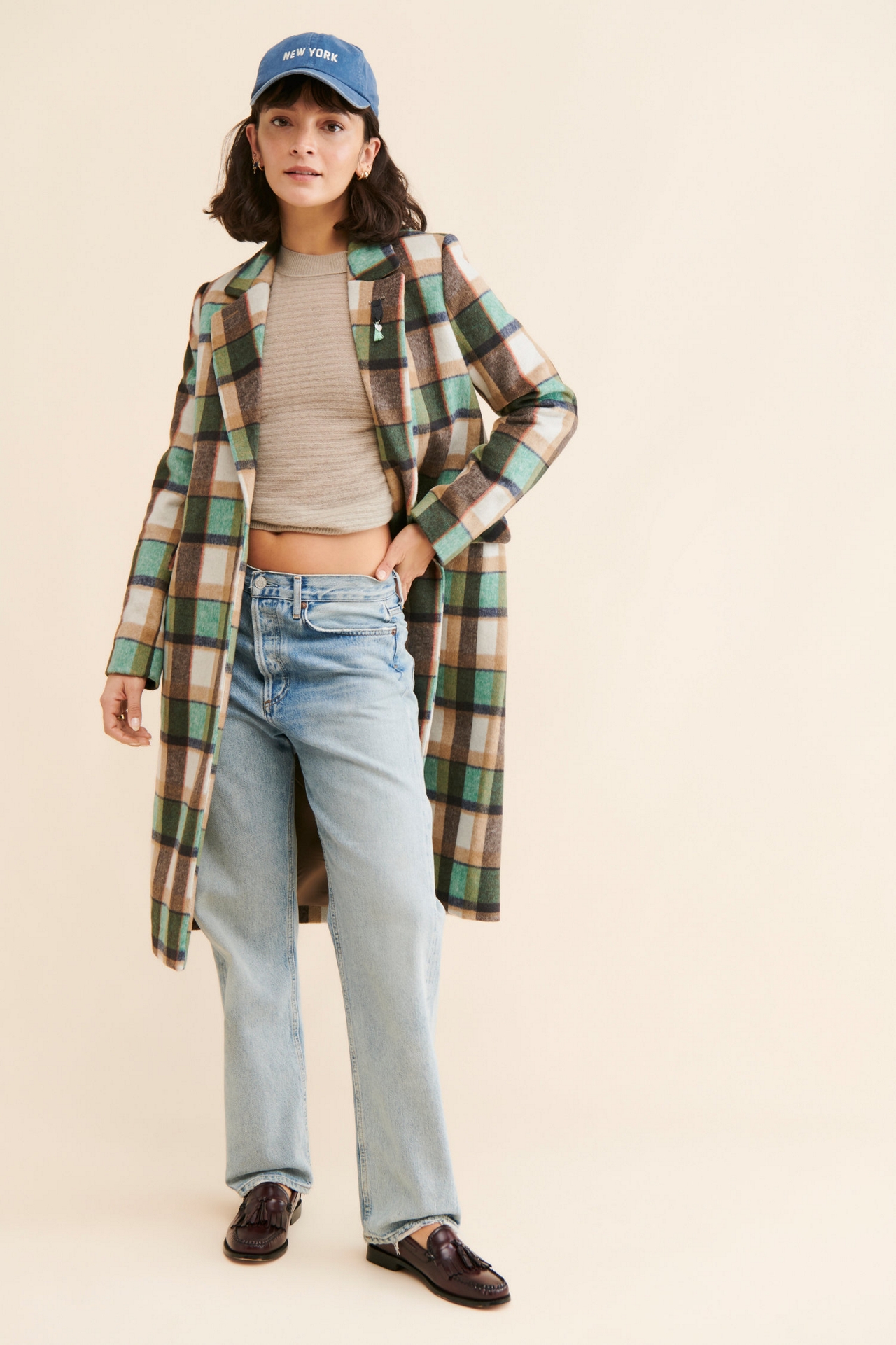 Scotch & Soda Single Breasted Plaid Coat