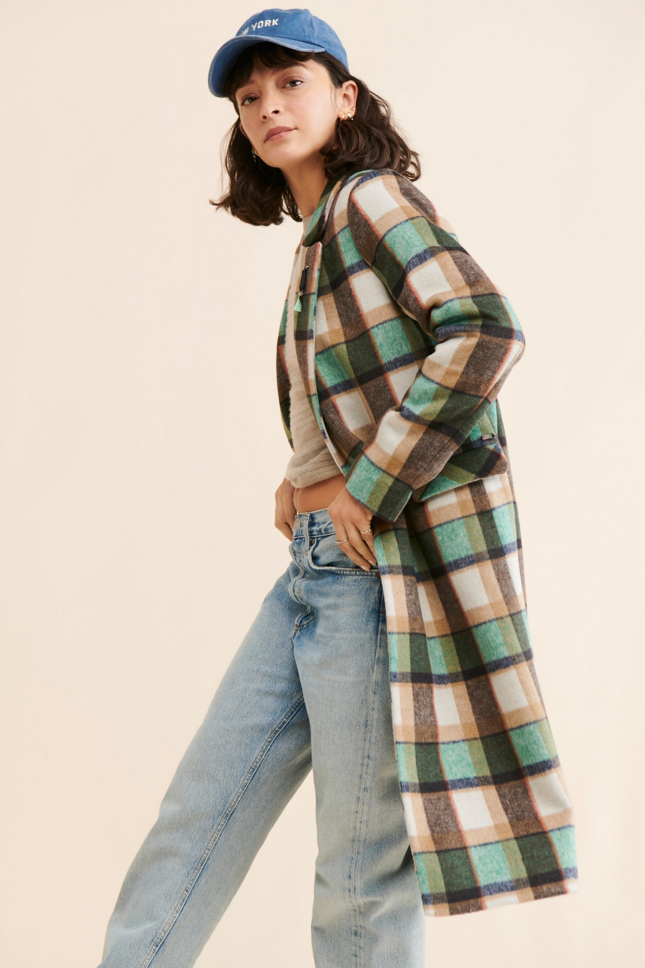 Scotch & Soda Single Breasted Plaid Coat