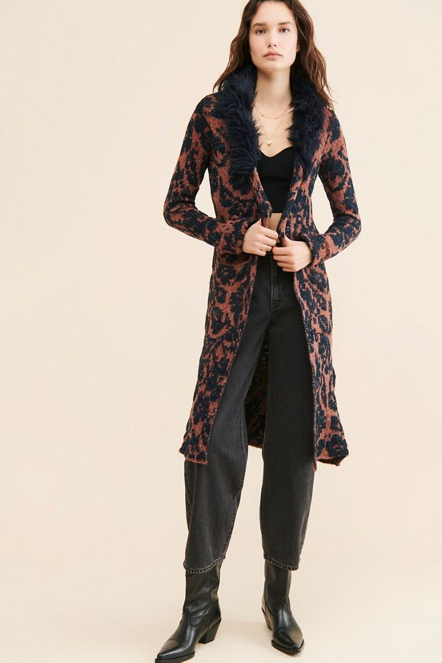 Jacquard Sweater Coat #3