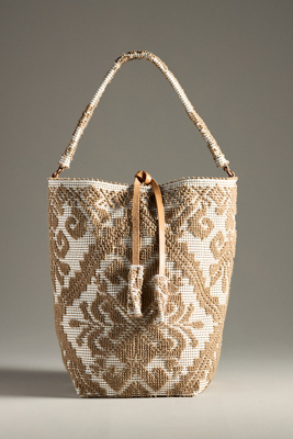 Le Daf Terry Bucket Bag In Green