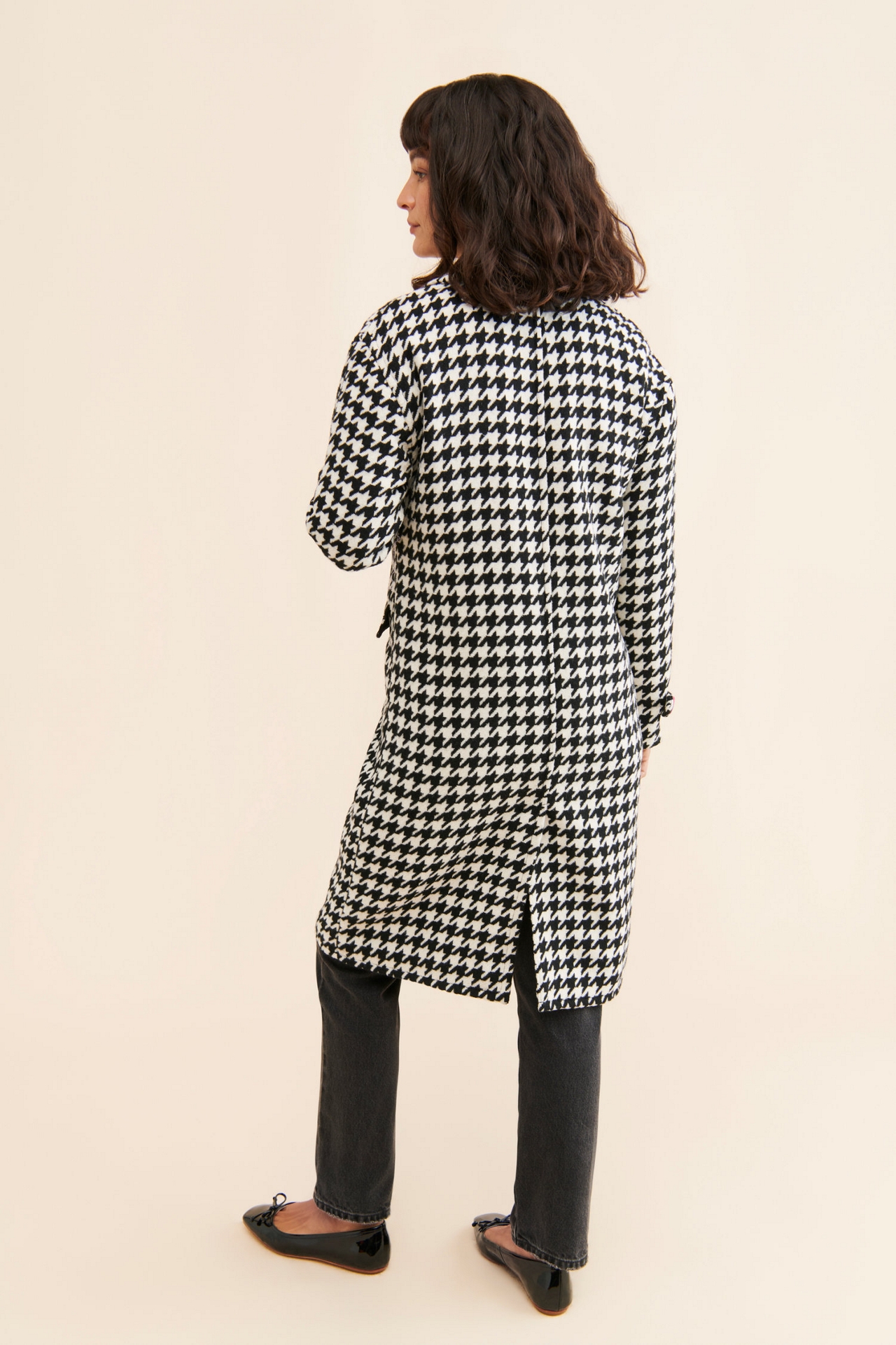 NVLT Houndstooth Double-Breasted Overcoat