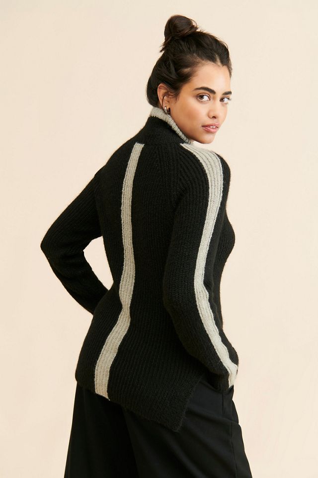 Theo & Spence 3 Tone Turtleneck Sweater #1