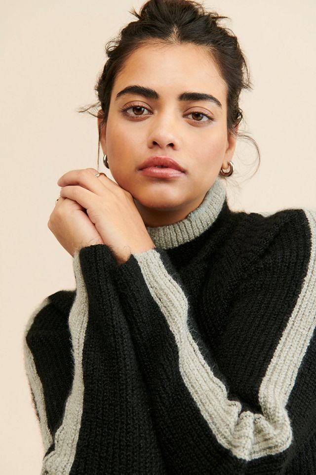 Theo & Spence 3 Tone Turtleneck Sweater #2