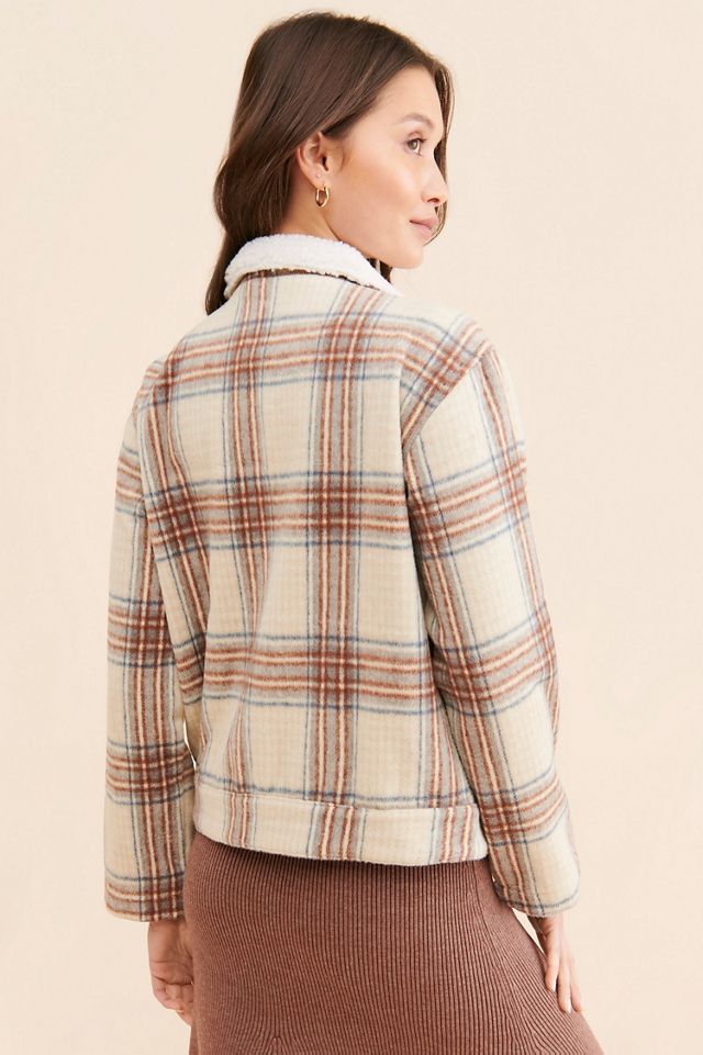 Vigoss Plaid Sherpa Shirt Jacket #1