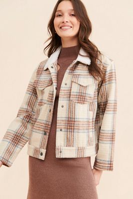Vigoss Plaid Sherpa Shirt Jacket