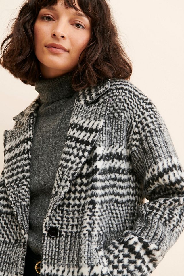Greylin Brushed Houndstooth Overcoat #2