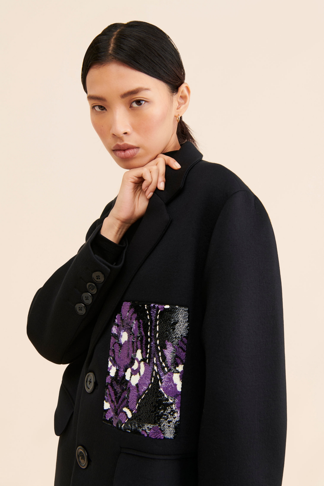 Dhruv Kapoor Sequin Patch Overcoat