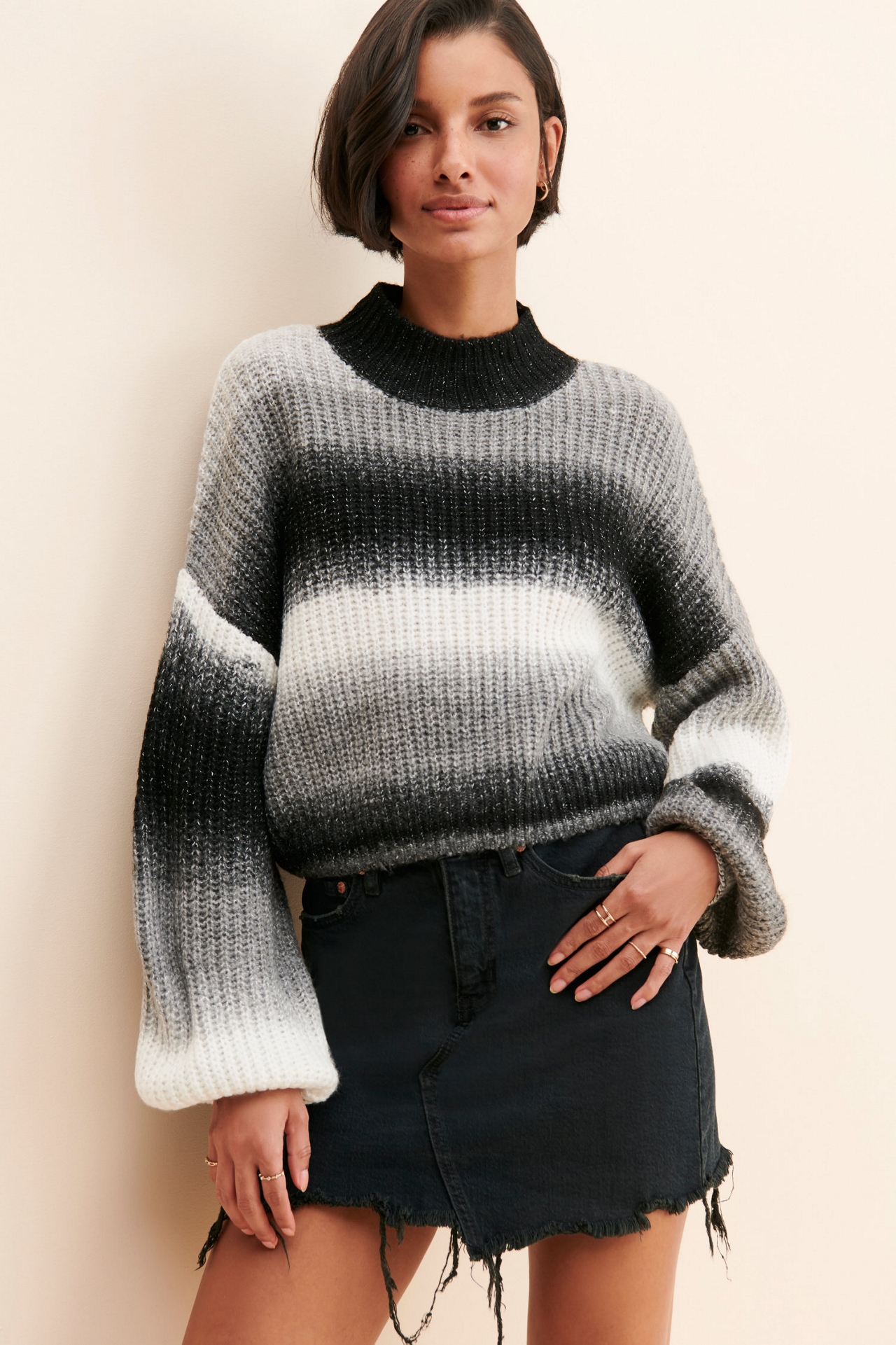 Vigoss Ombre Striped Sweater