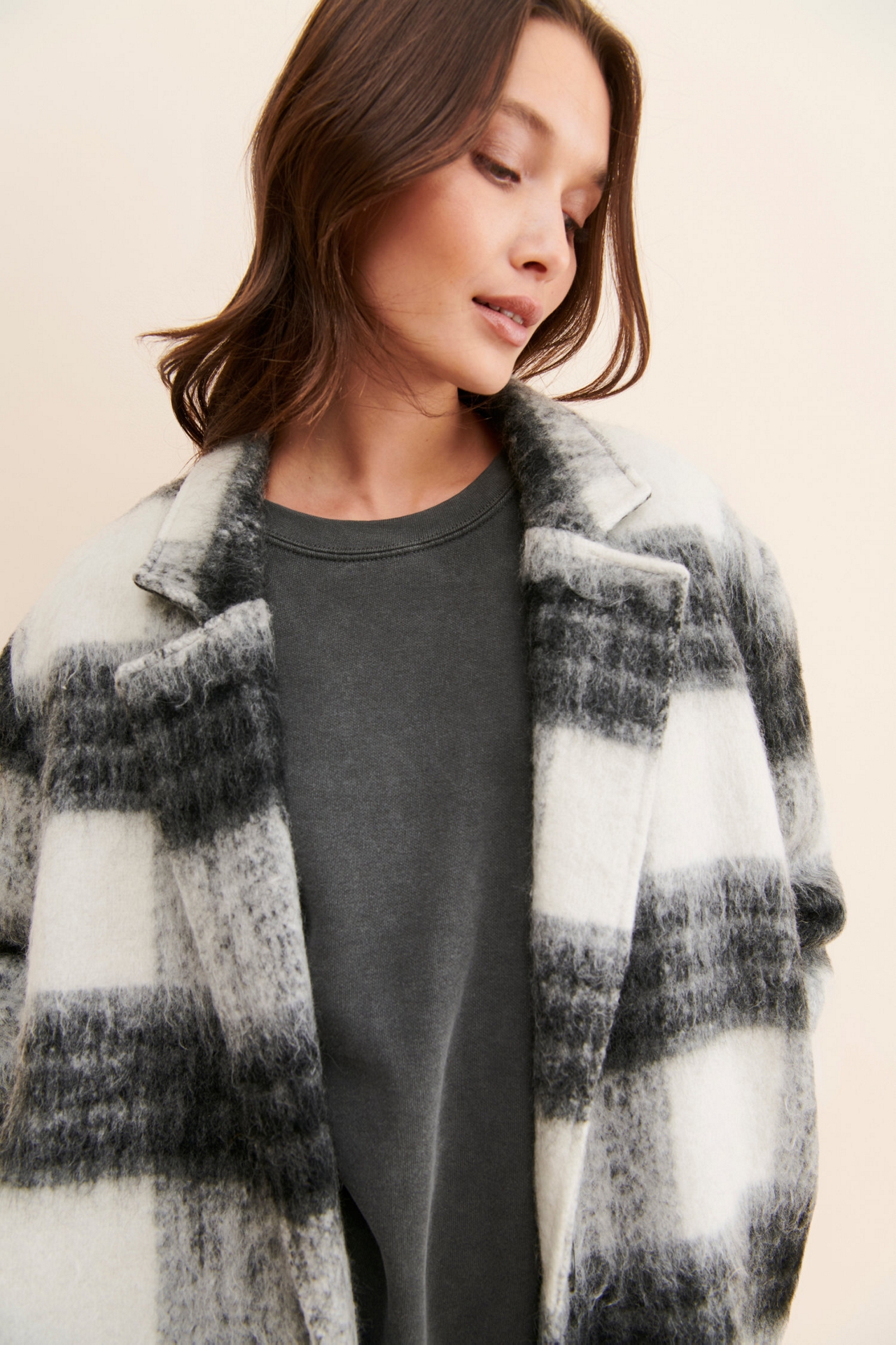 Sage The Label Charlie Plaid Coat