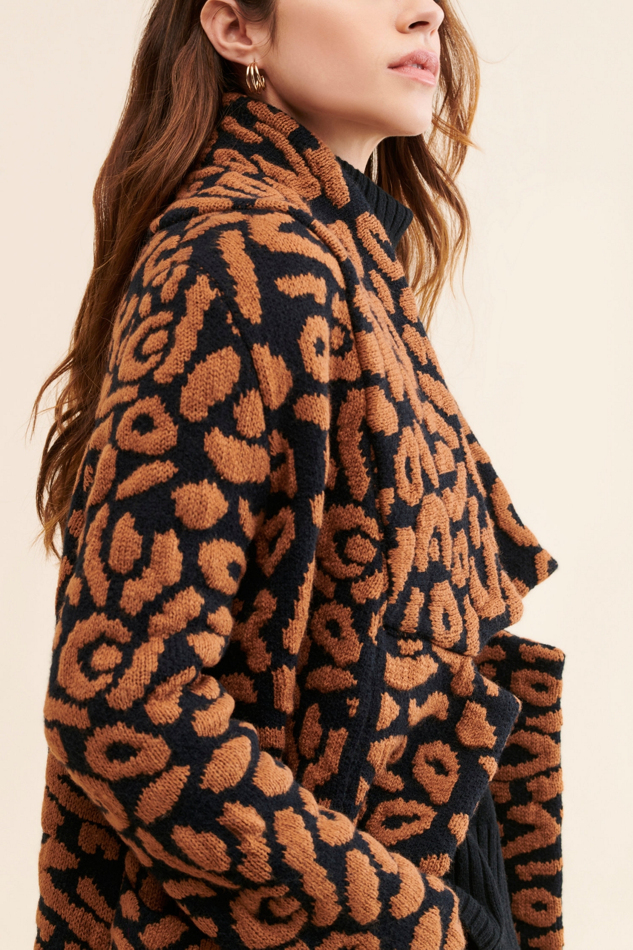Ciebon Elara Animal Print Cardigan