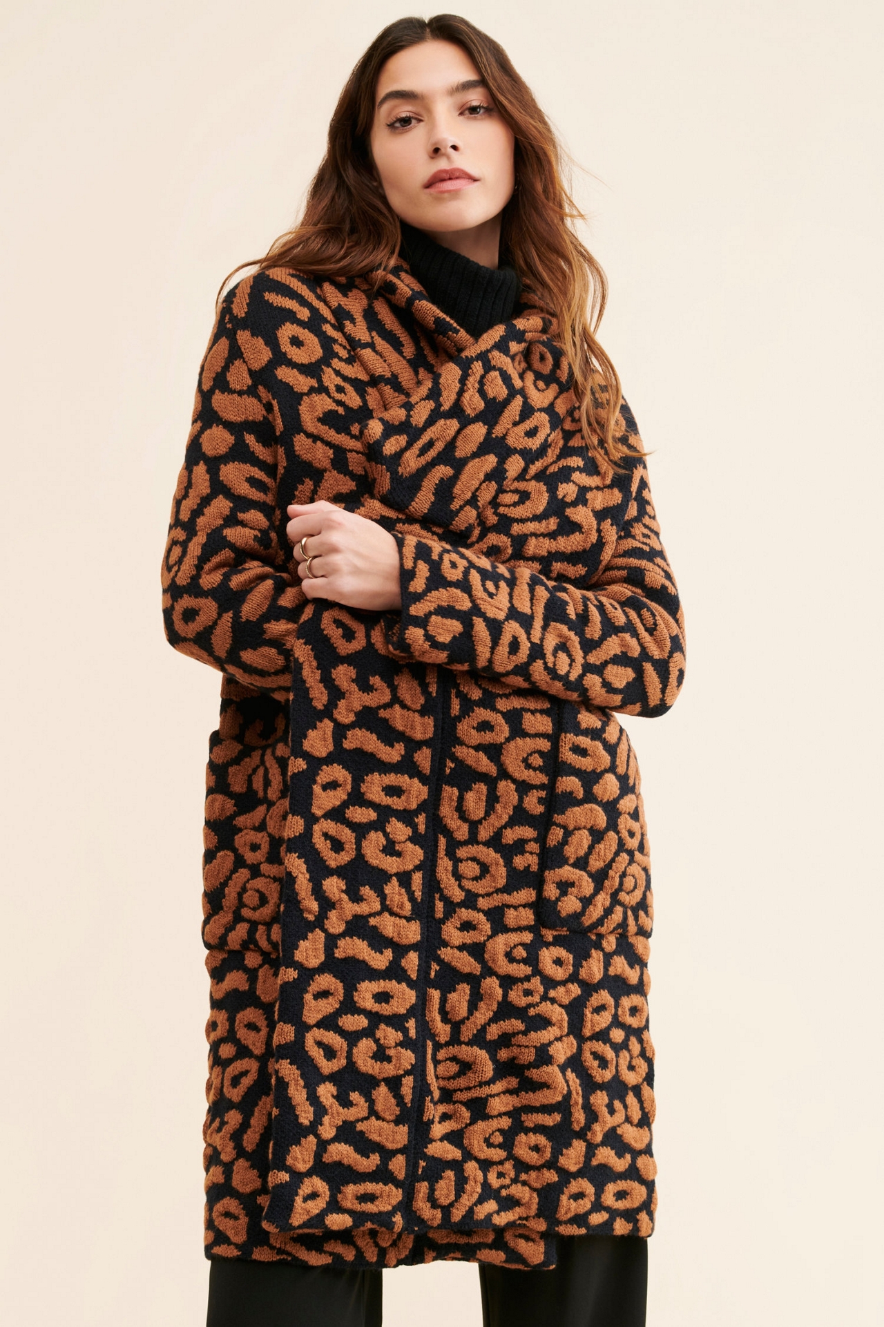 Ciebon Elara Animal Print Cardigan