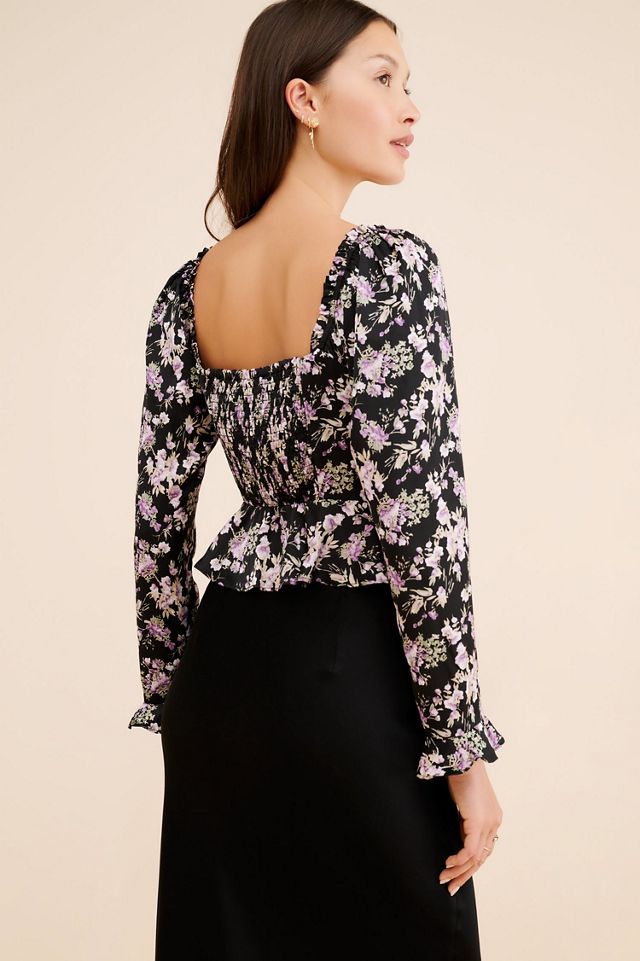 ASTR the Label Floral Corset Long Sleeve Top #1