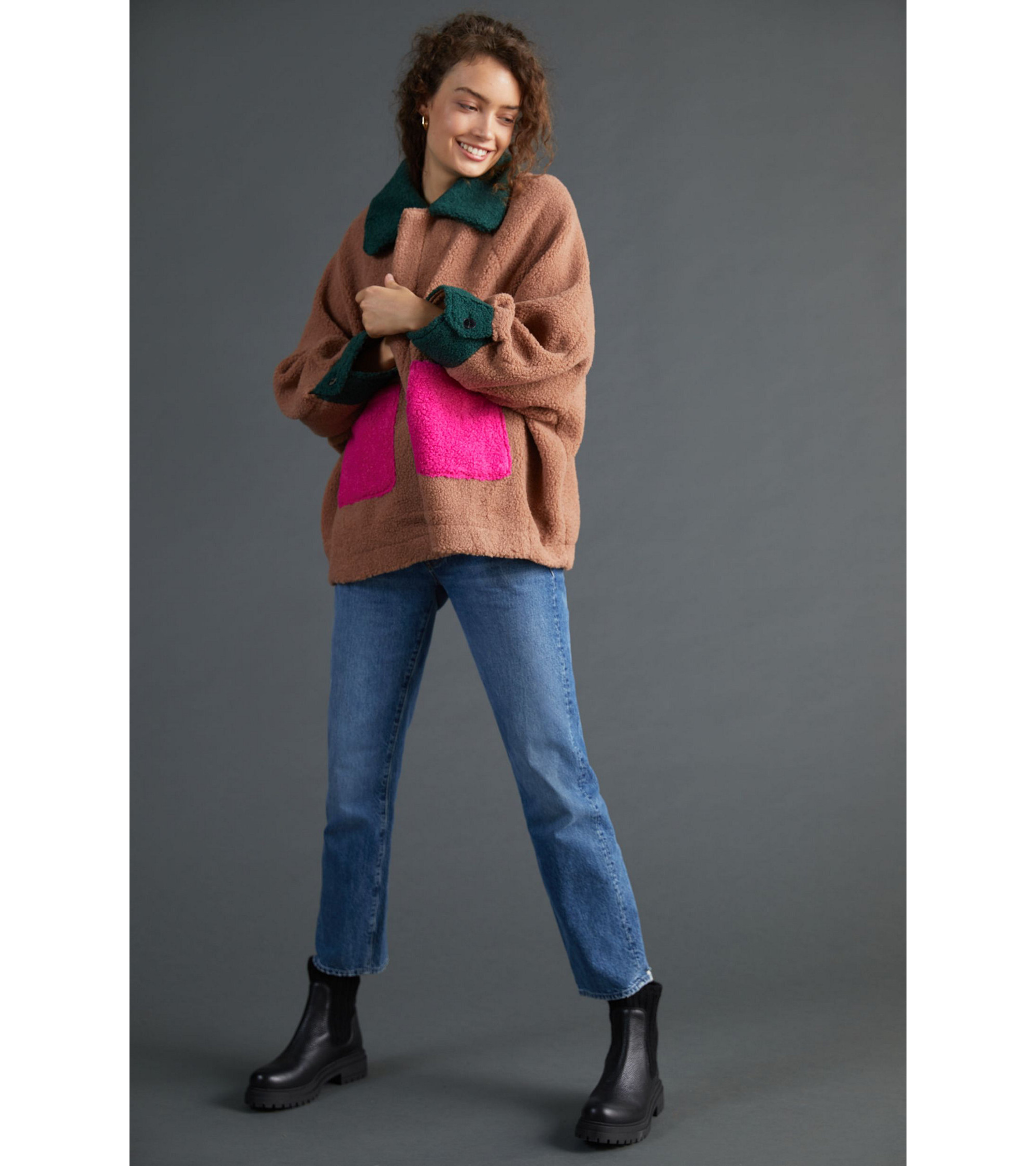 Colorblocked Oversized Jacket - Image 1