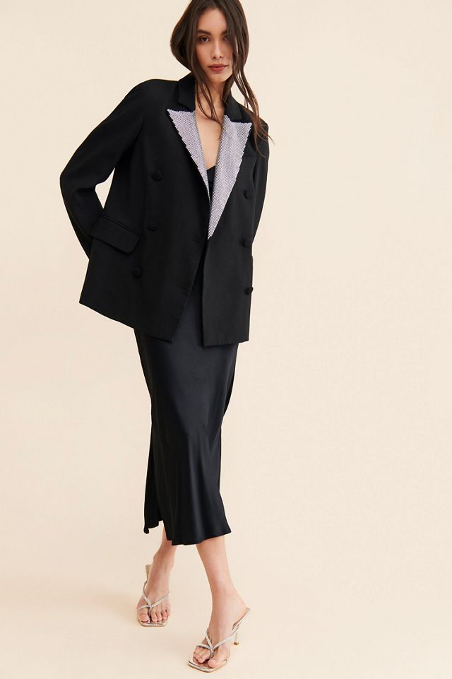 Avec Les Filles Rhinestone Tuxedo Blazer #3