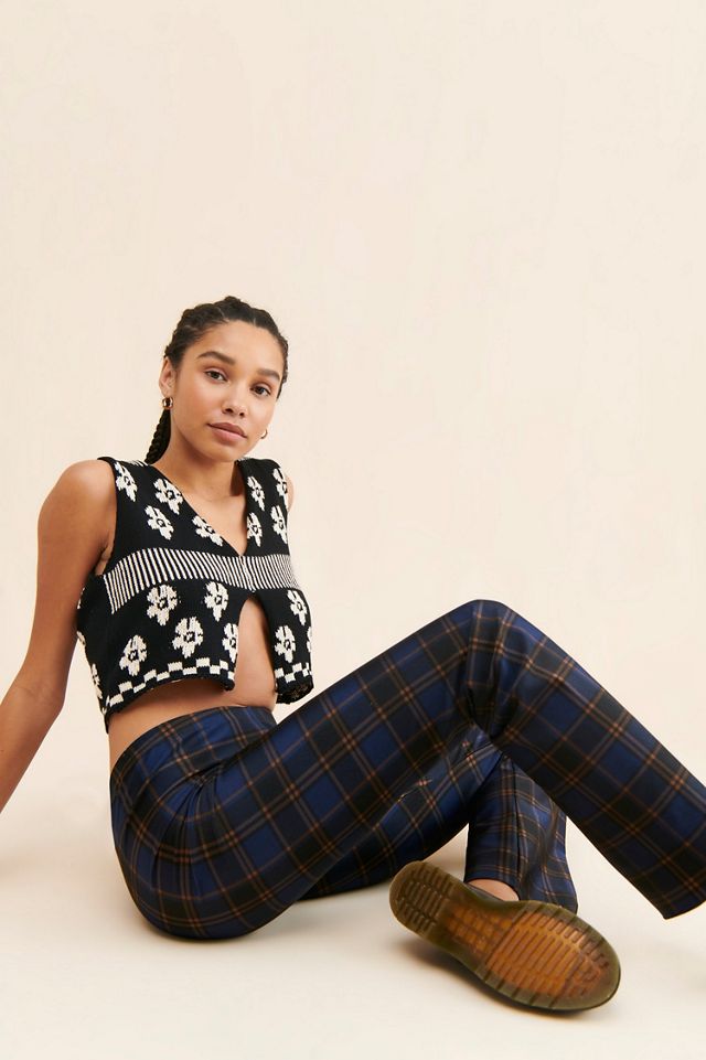 Good American Plaid High-Rise Pants #2