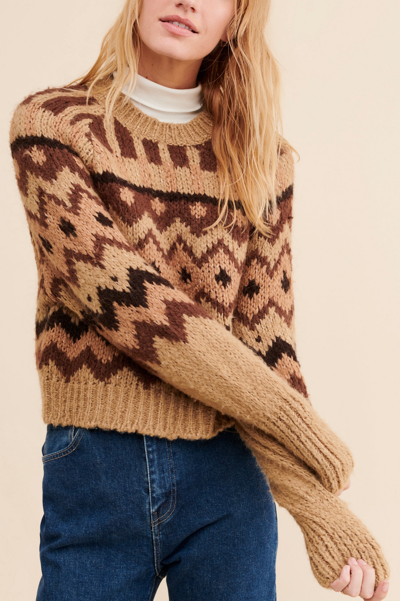 RD by Anthropologie Geo Pullover Sweater