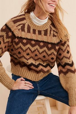 RD by Anthropologie Geo Pullover Sweater