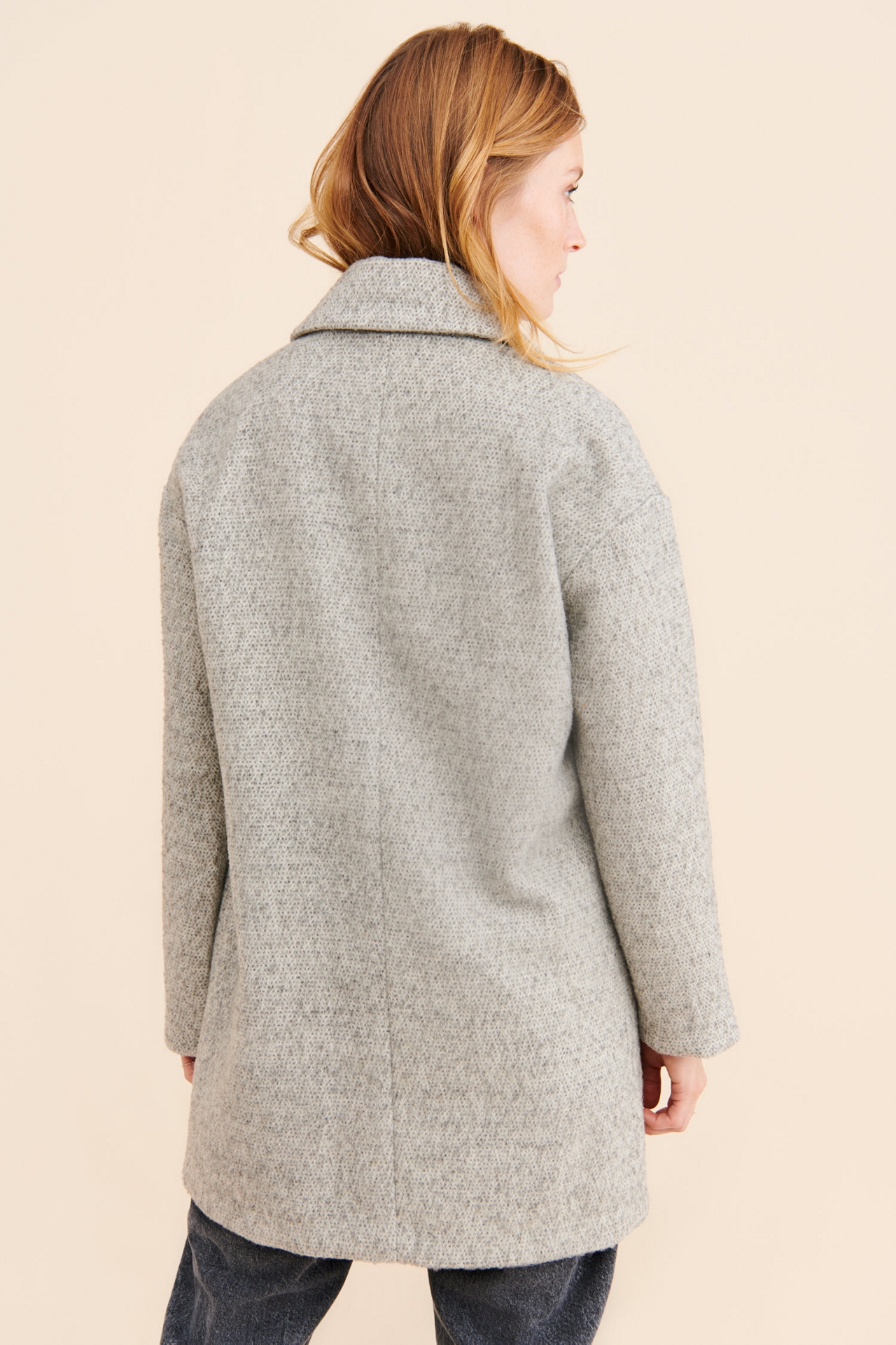 Avec Les Filles Earl Grey Wool Coat