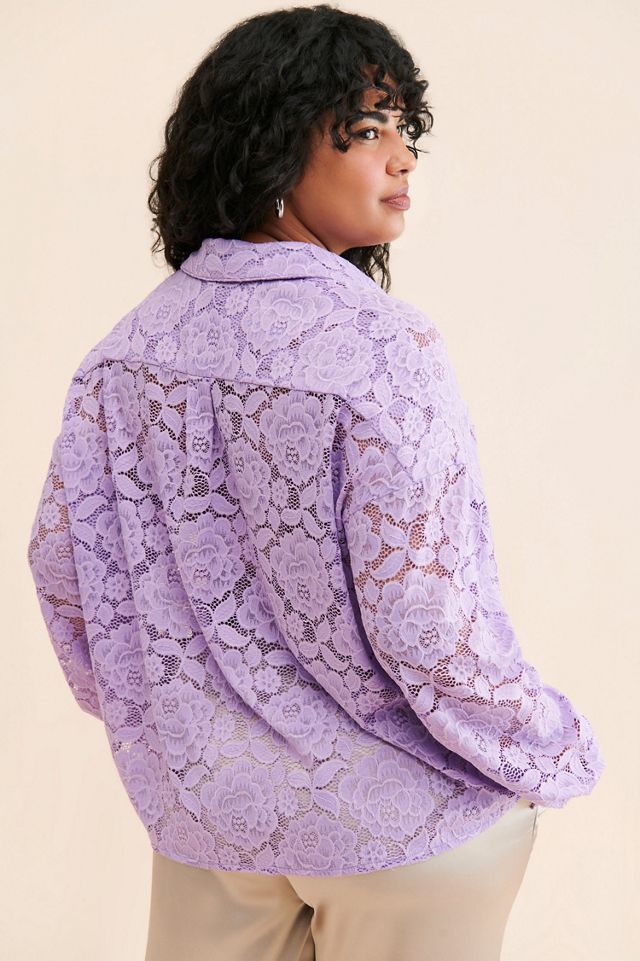 Hutch Sheer Lace Buttondown #1