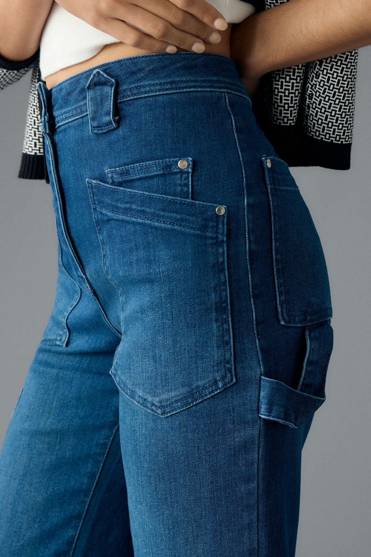 Maeve Gardener Carpenter High-Rise Crop Jeans