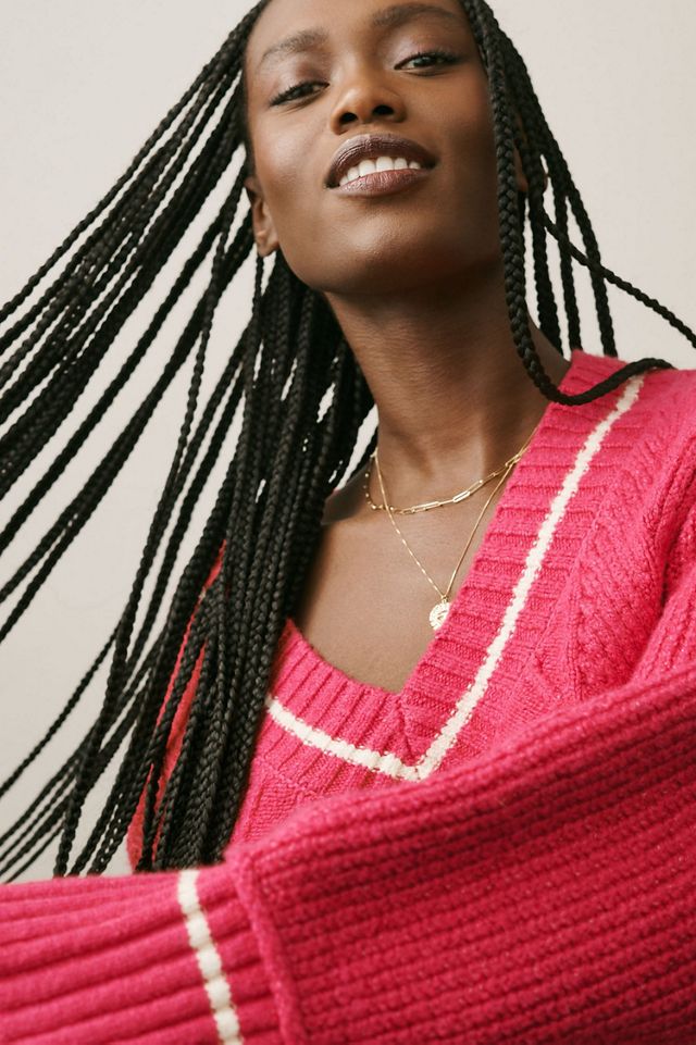 Maeve Tilly V-Neck Pullover Sweater #2