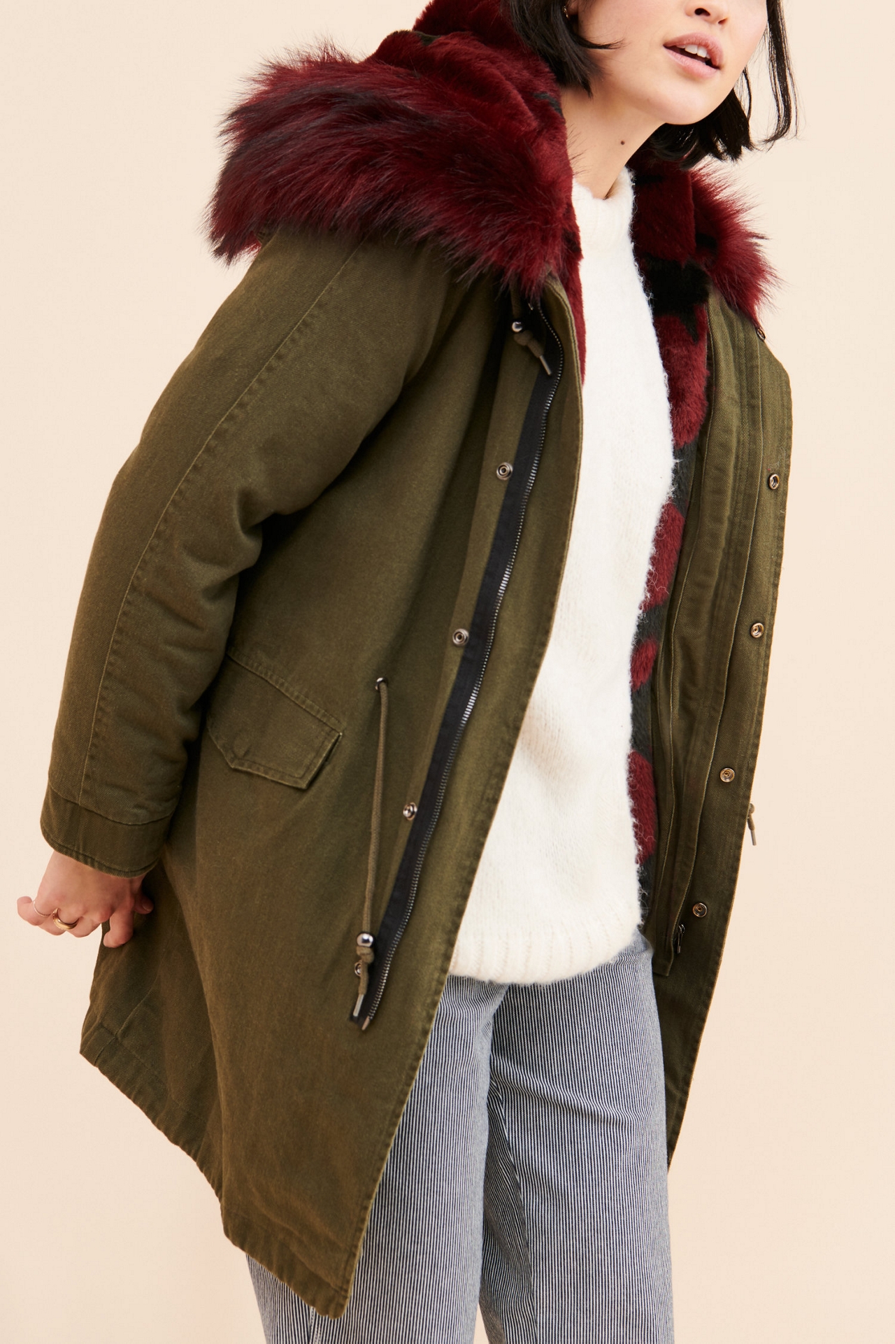 Avec Les Filles Hooded Parka Jacket