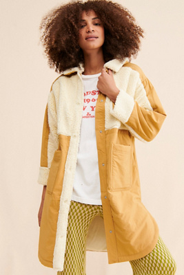Diamond Sherpa Shirt Jacket | Anthropologie