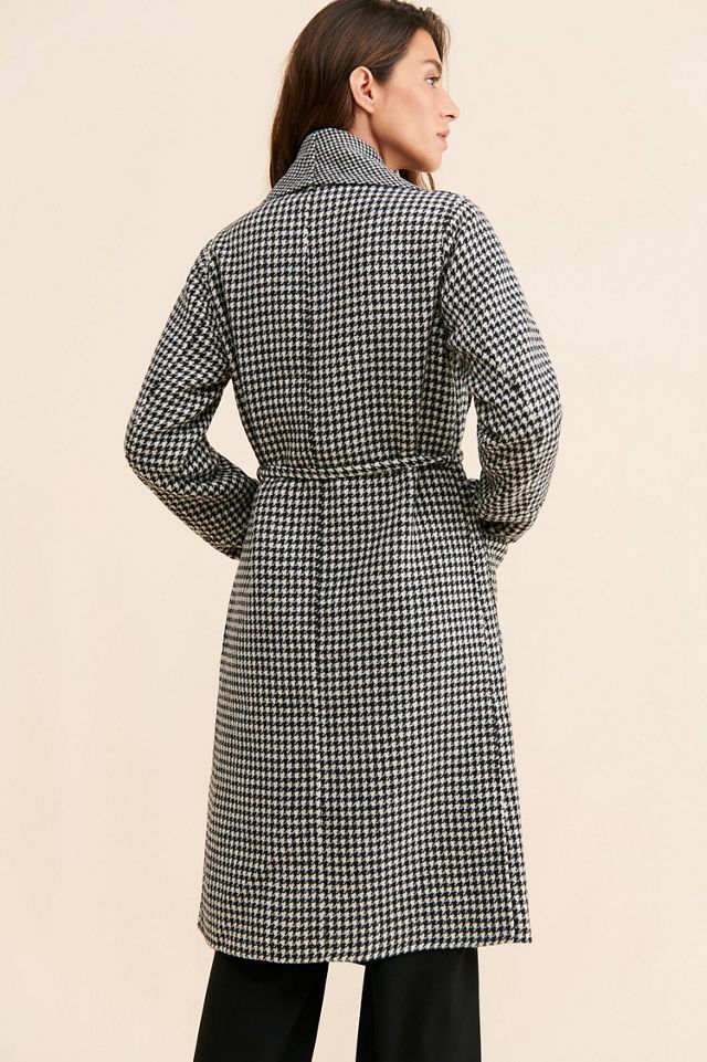 Bernardo Houndstooth Printed Overcoat #1