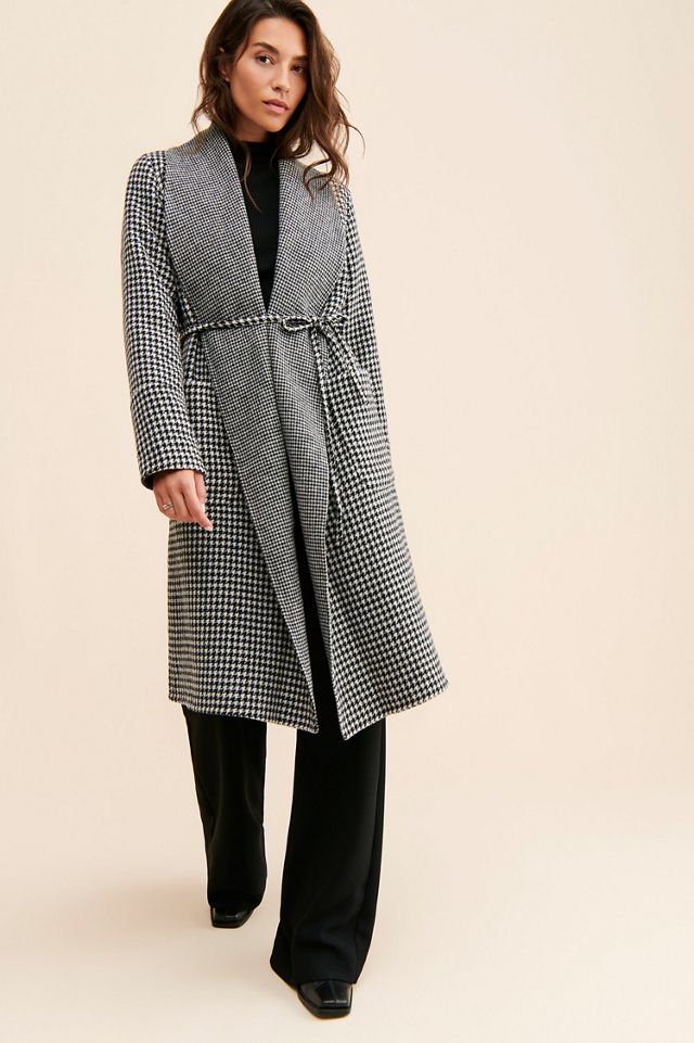 Bernardo Houndstooth Printed Overcoat #3