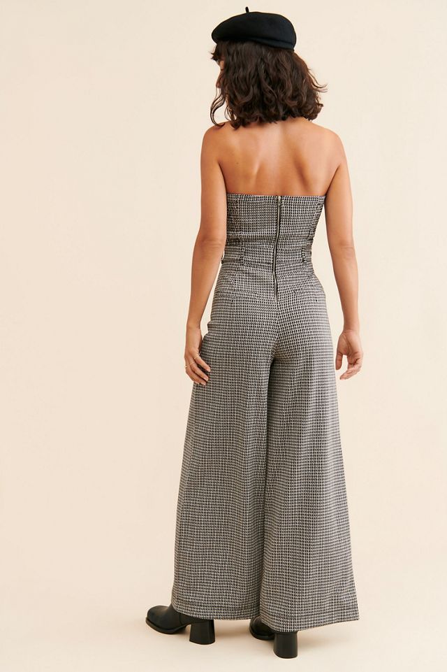 Maeve Houndstooth Knit Jumpsuit #1