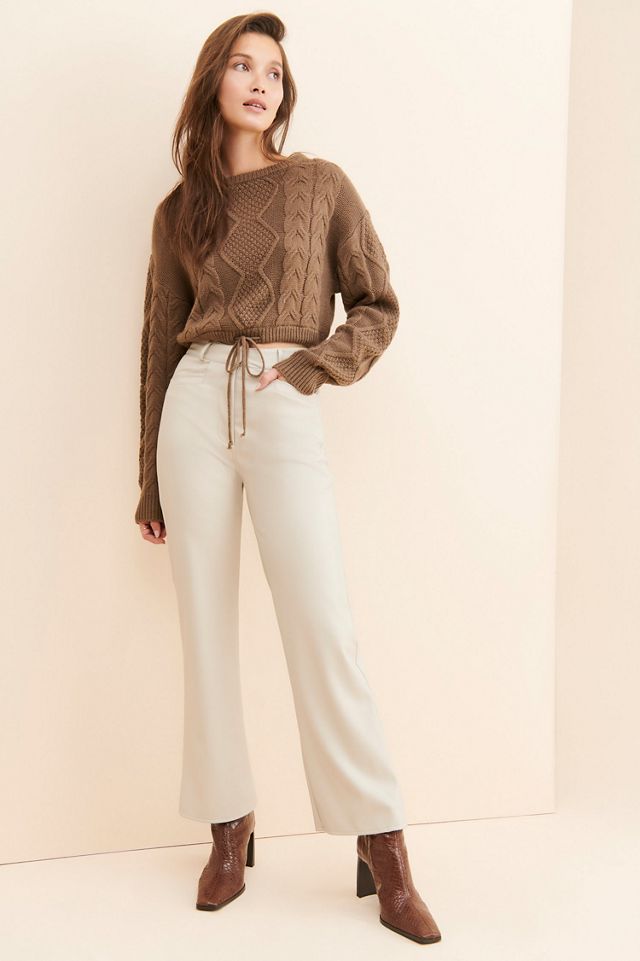 Vigoss Crop Cable Knit Sweater #3