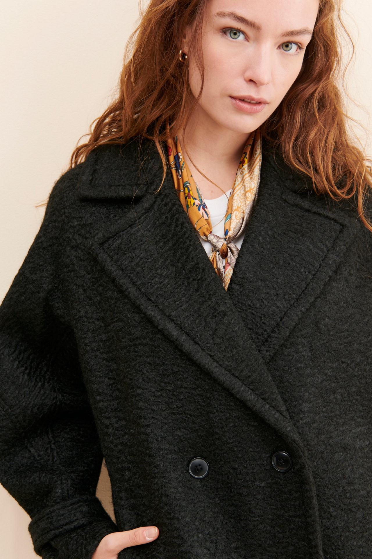 Bernardo Black Fuzzy Overcoat