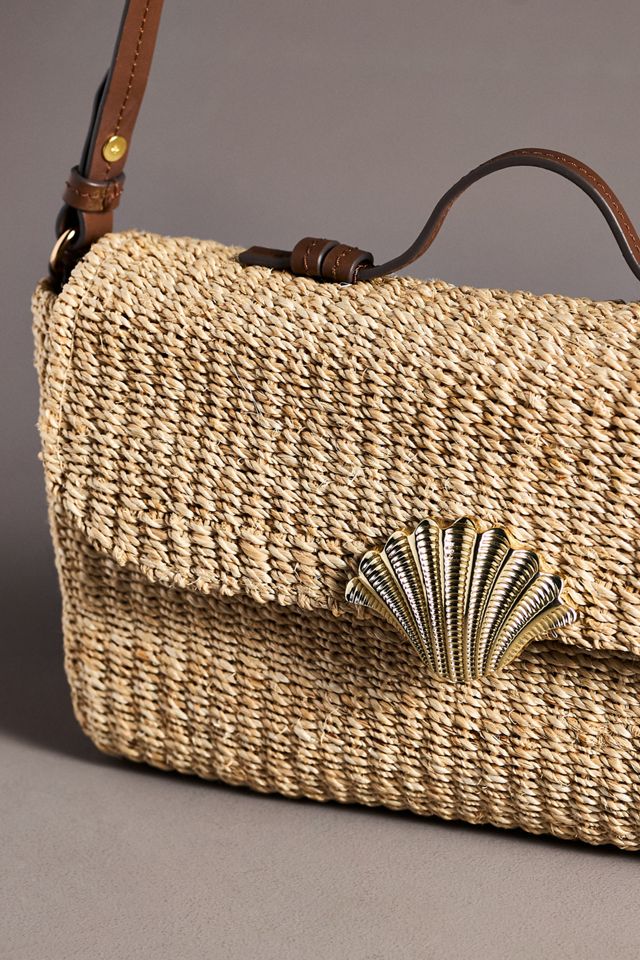 POOLSIDE Harper Shell Straw Bag #3