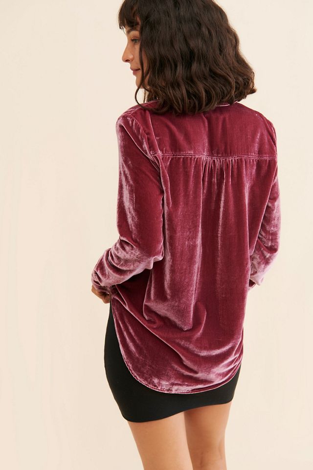 Pilcro Relaxed Velvet Buttondown Shirt #3