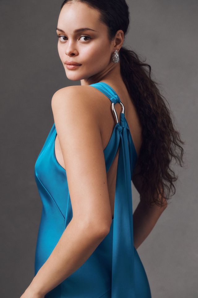 Liv Foster Stretch Satin Maxi Dress | Anthropologie