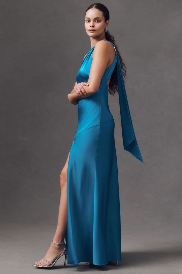 Liv Foster Stretch Satin Maxi Dress #5
