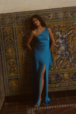 bright hot pink dress Zaria Gown