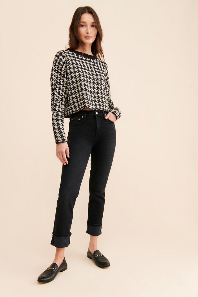 Vigoss Houndstooth Crop Sweater #3