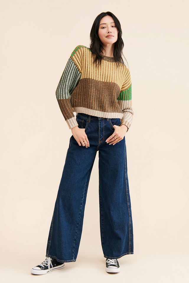 Moon River Colorblock Rib Pullover #3