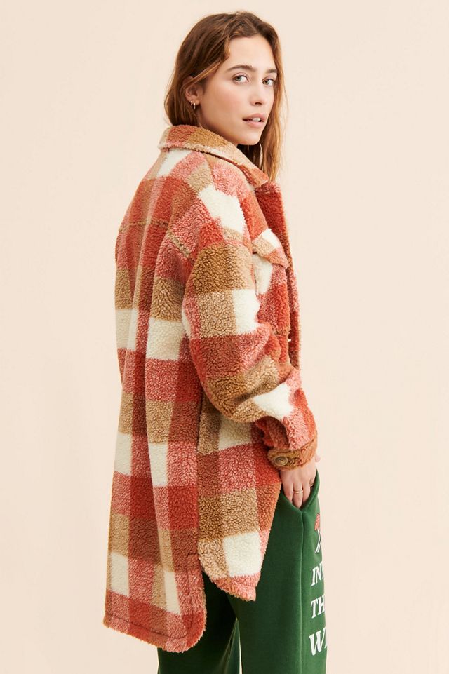 Vigoss Sherpa Plaid Shirt Jacket #1