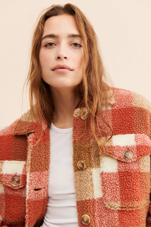Vigoss Sherpa Plaid Shirt Jacket #2